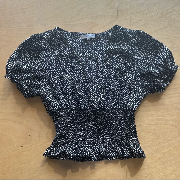 Crescent and White polkadot Blouse - Picture 3 of 5